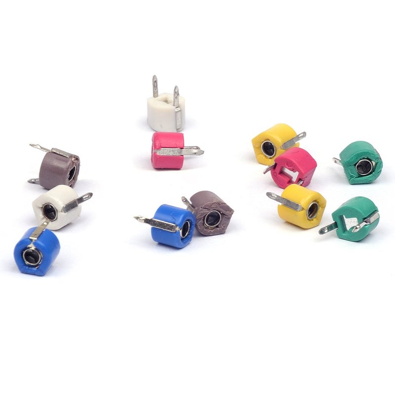Cylewet 12Pcs Trimmer Variable Capacitance Ceramic 6mm Capacitor Kit 5PF 10PF 20PF 30PF 40PF 60PF for Arduino (Pack of 12) CYT1018 - Image 5